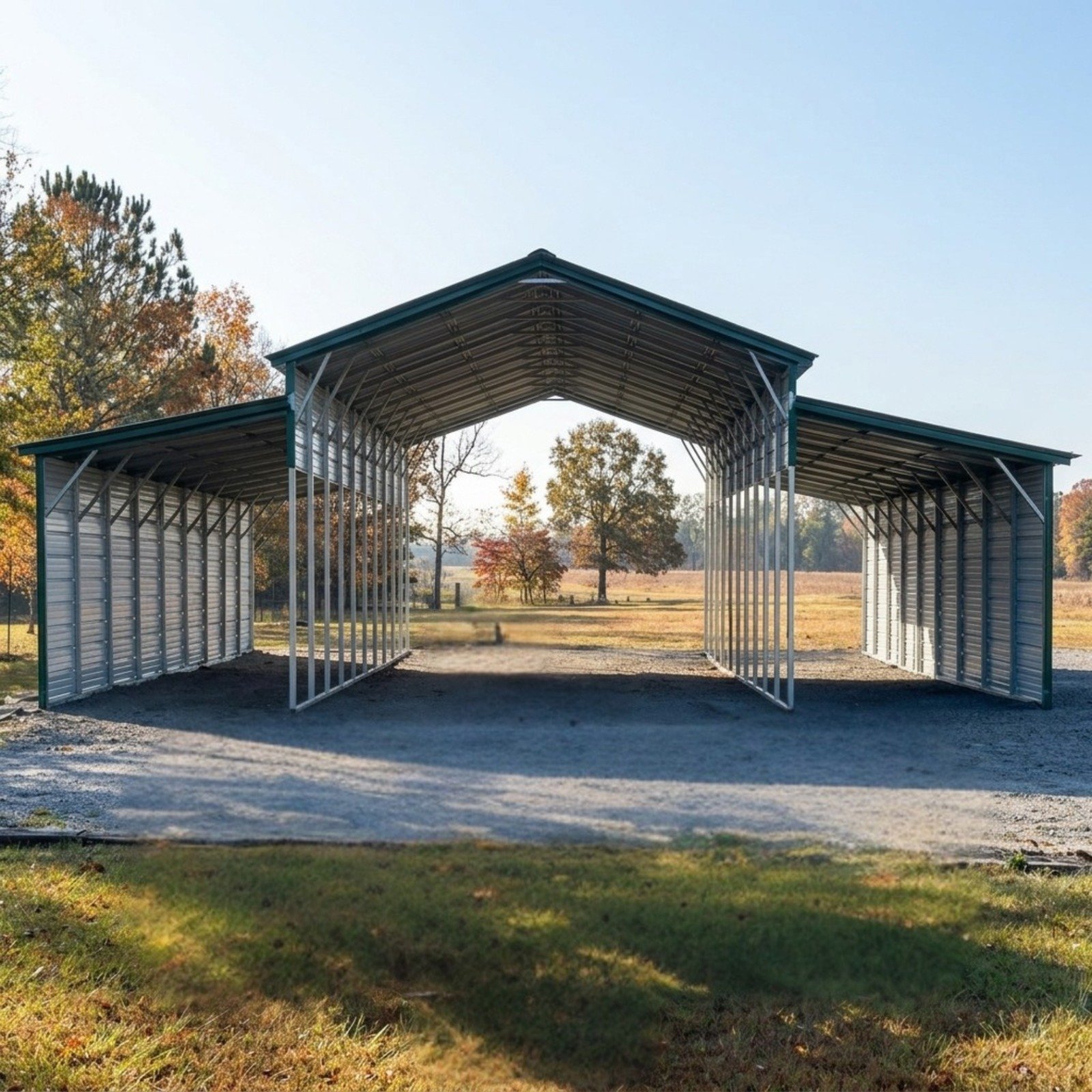 Open barn-style carport